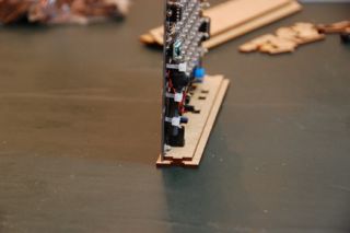 Wort-Wecker-Gehäuse: Platine und Bedienleiste (innen)